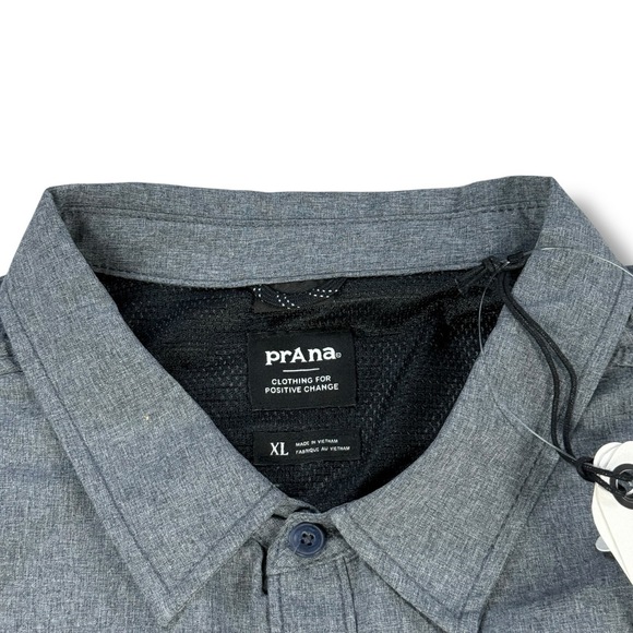 NWT prAna Lost Sol Long Sleeve Shirt Mens Size Extra Large XL - Nautical Heather - Picture 9 of 10